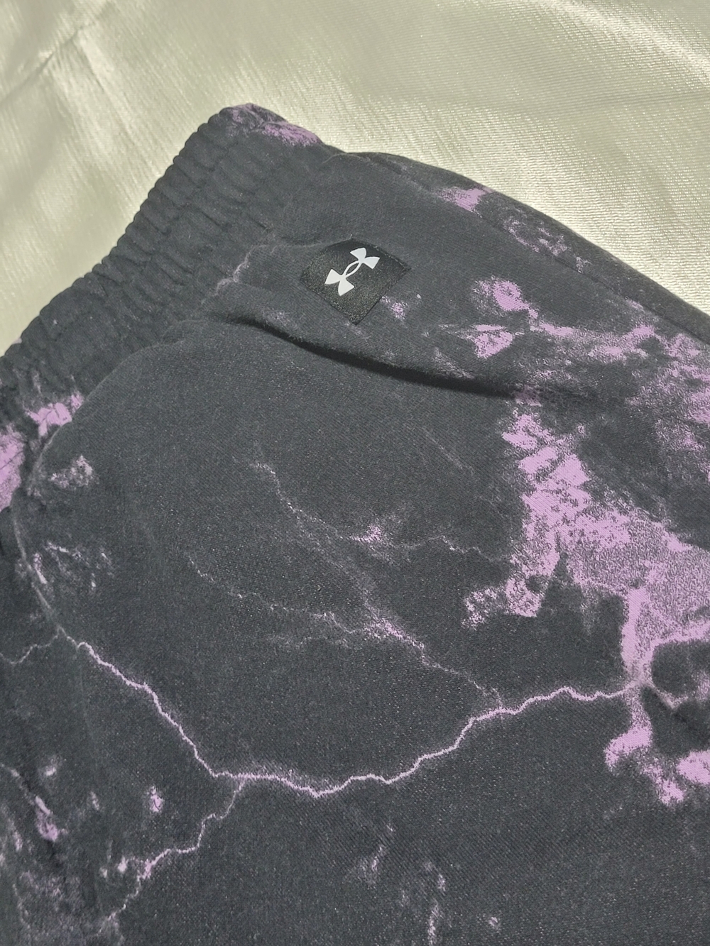 Under Armour Black and Purple Tie-Dye Training Shorts Project Rock - Picture 6 of 6